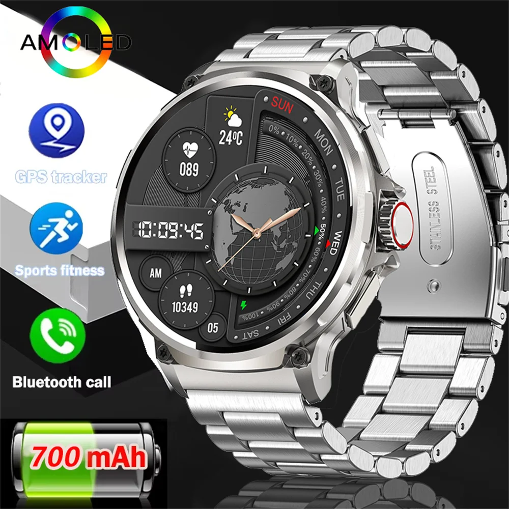 

2025 New 1.85" HD Screen 710mAh Bluetooth Call Smart Watch Men Multi Sports Modes Heart Rate Monitor Smartwatch For Android IOS