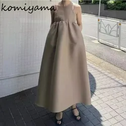 Ins Sleeveless Vestidos Mujer Japan Lazy Style Dress High Waist Vestido Elegant 2024 Woman Dresses Summer New Zipper Robes