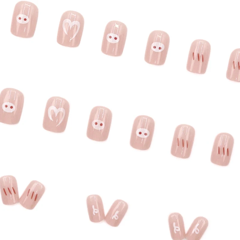 24개입 광택 짧은 프레스온 인조 손톱 글리터 매니큐어 재사용 가능한 가짜 손톱 인조 손톱 장식