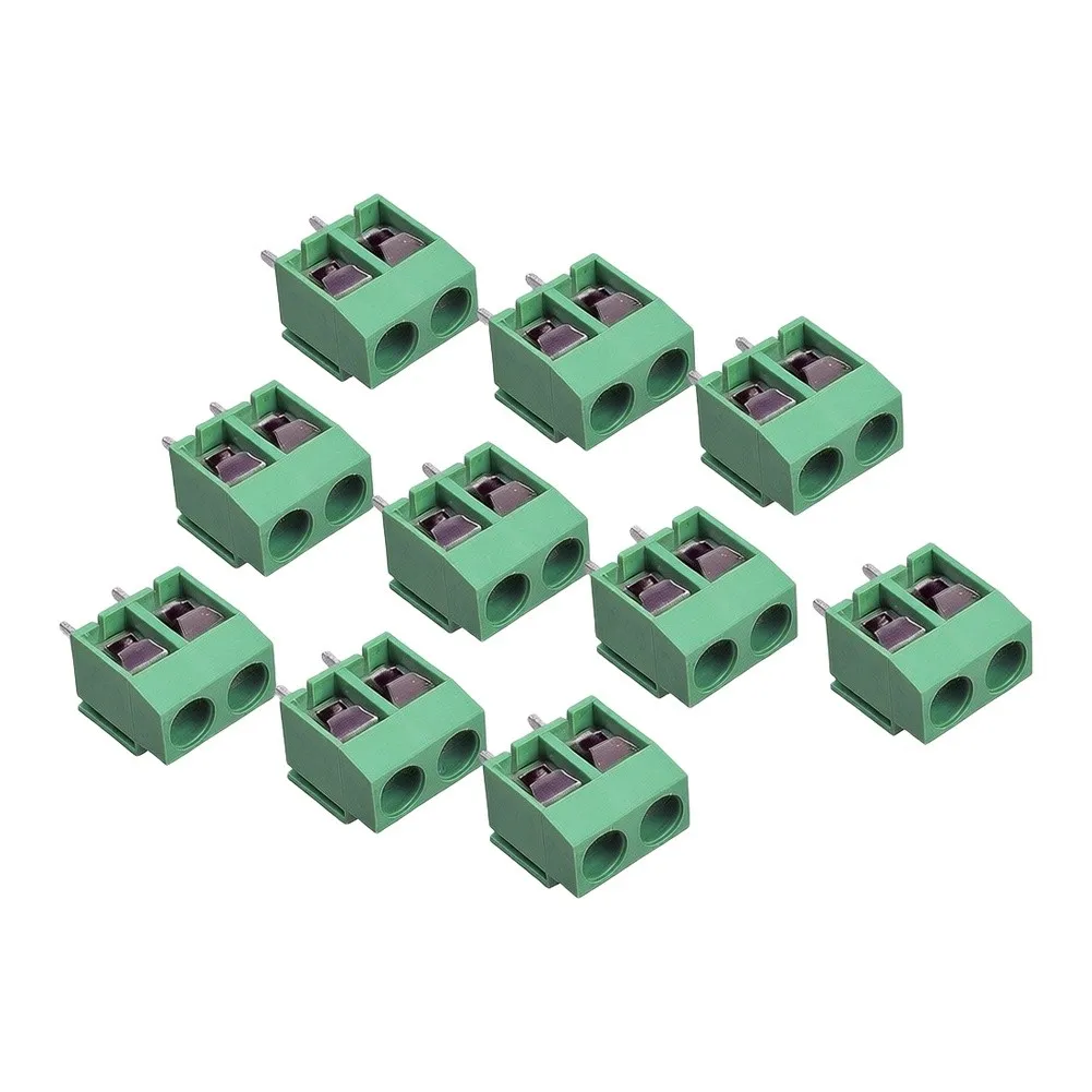 2P Terminal Block PCB Mount Connector Concave And Convex Grooves M2.5 Steel Zinc Plated Screws Automatic Control System