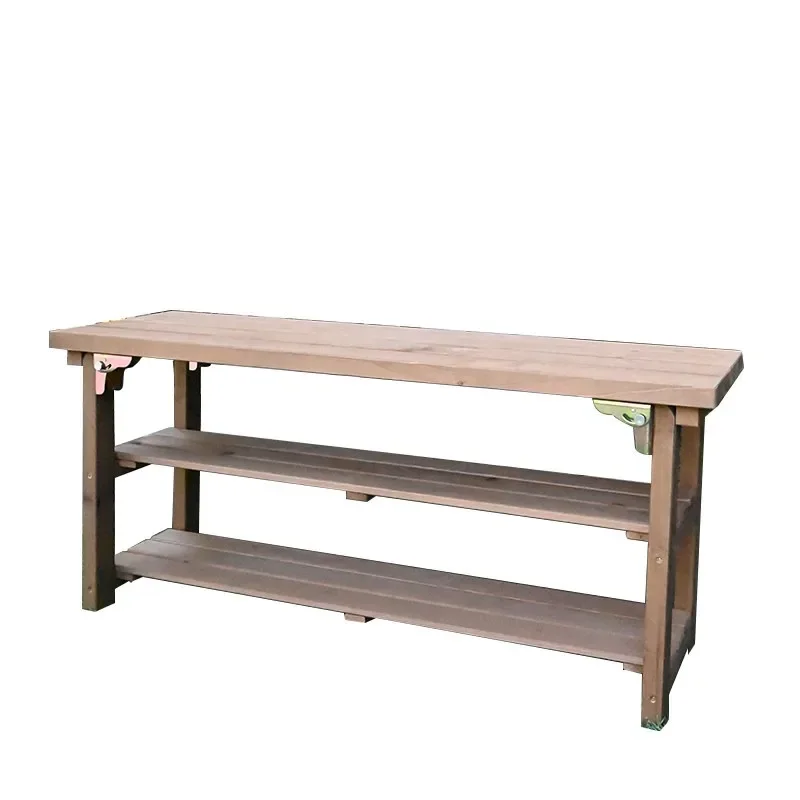 Shoe storage rack, stool, shoe changing stool, wooden storage, rainproof and sunscreen corrosion, villa door stool, solid w
