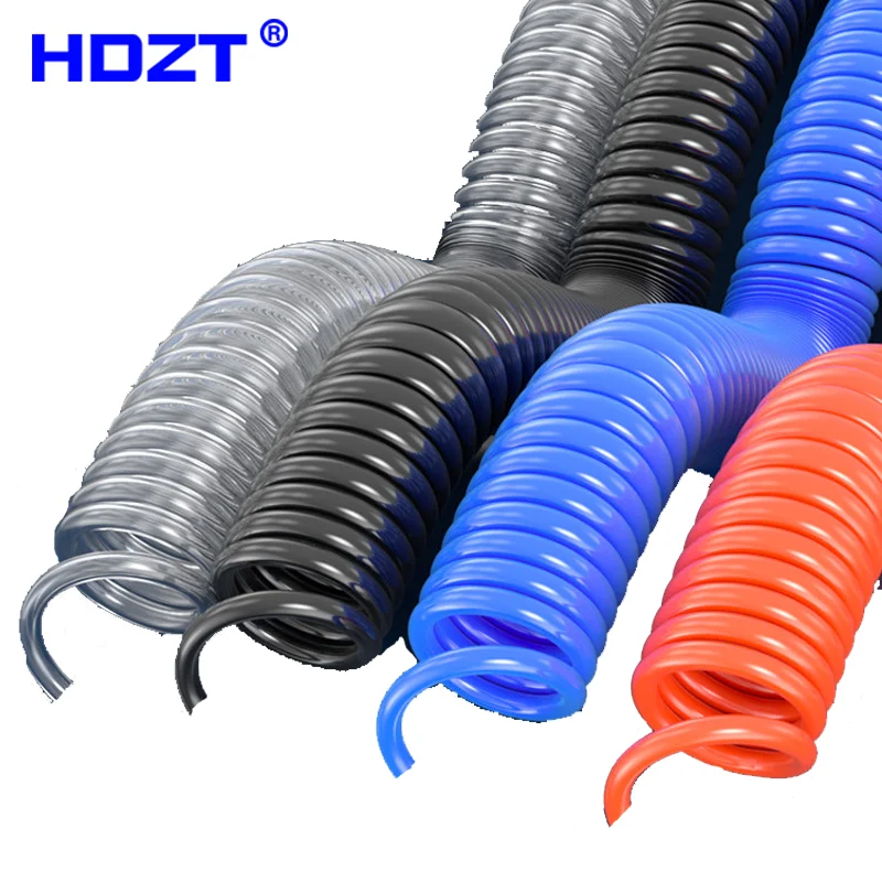 High-pressure PU Spring Air Tube 3/6/9/12/15M Air Compressor Hose Tube Spiral Pipe Pneumatic Polyurethane Telescopic Spring Tool