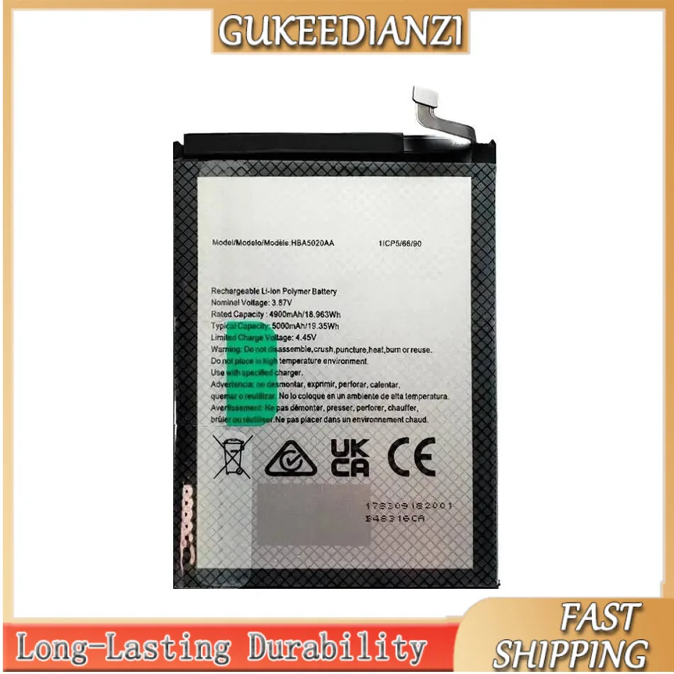 

Mobile Phone Battery High Capacity 5000Mah For Hmd HBA5020AA