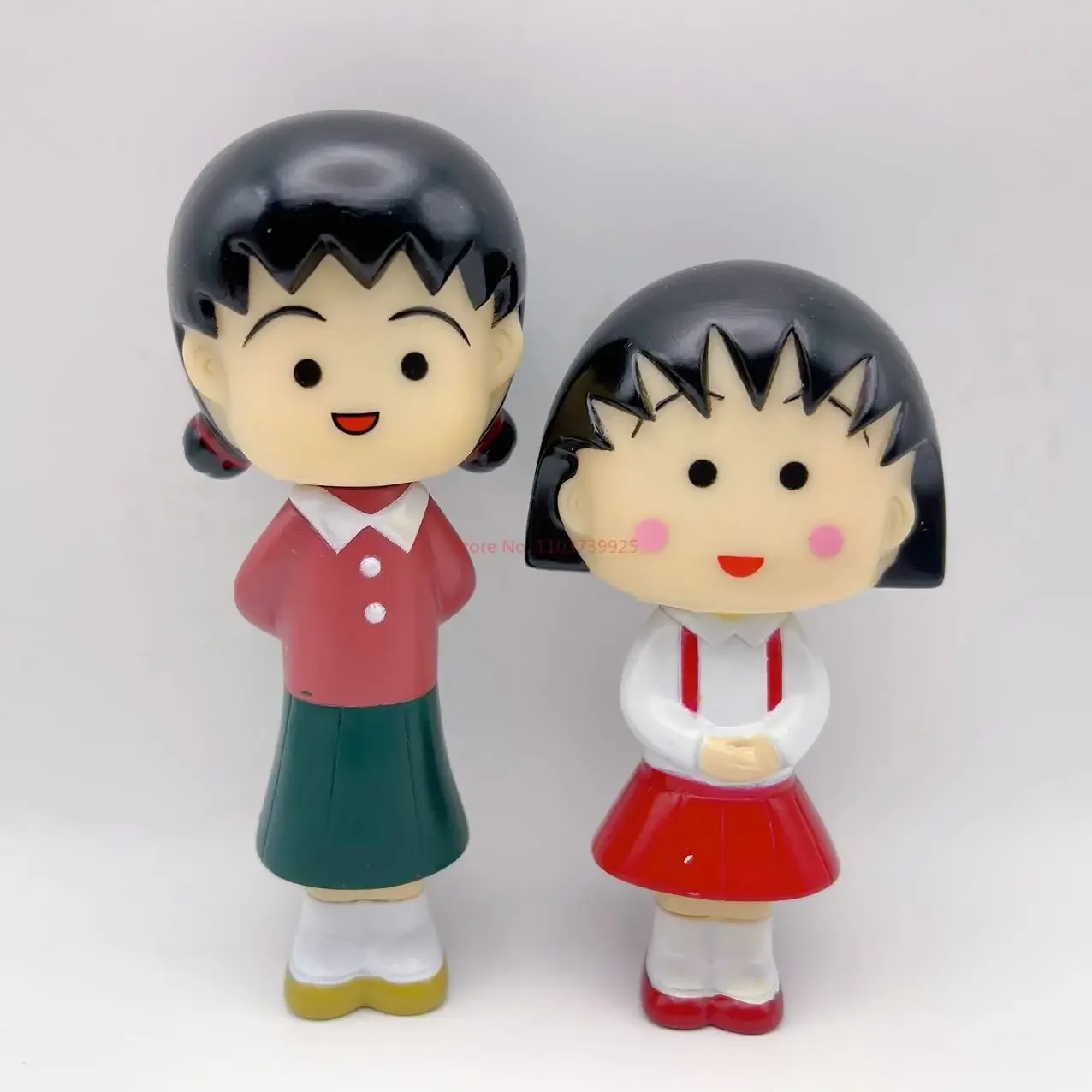 Anime Chibi Maruko Chan Dad Mother Family Pvc Action Figures bambole modelli di cartoni animati regali studenti Kawaii Hobby Toys ornamenti