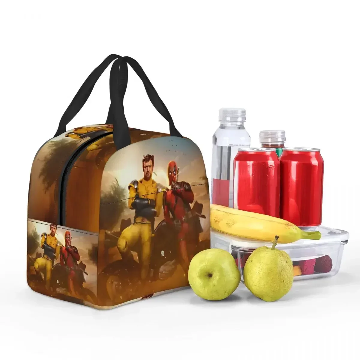 

Deadpool And Wolverine Zipper Closure Female Food Bags New Deadpool & Wolverine Scoop School Travel Storage Bags