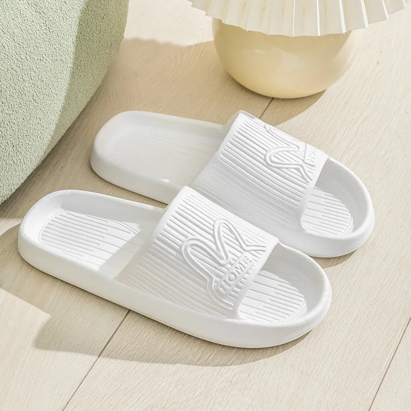 Summer The New 2024 Bathroom Slippers Indoor Anti-slip Slippers Couple Soft Sole Shoes Sandals for Wearing Outside Home Shoes