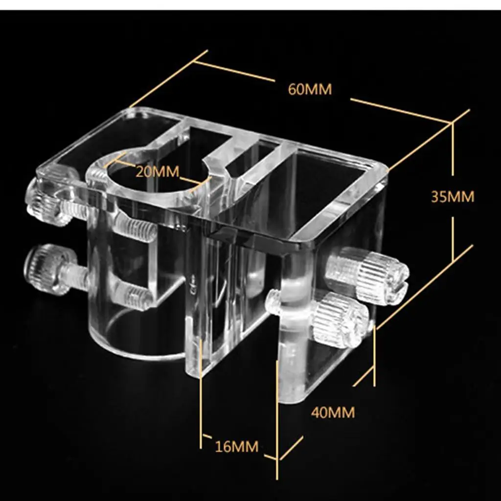 아크릴 수족관 파이프 클립 클램프, 고정 거치대, 12mm, 16mm 유입 유출 워터 튜브