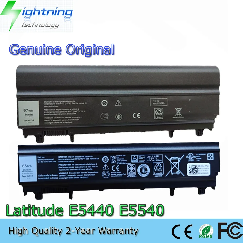 Genuine N5YH9 VV0NF Notebook Original Battery 045HHN for Dell Latitude E5540 E5440 9TJ2J