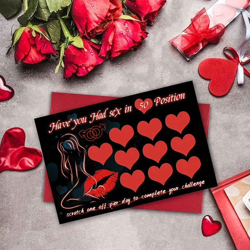 5 pezzi Naughty Scratch Card da fare tra coppie coppie giochi camera da letto gratta e vinci Poster date Scratch Off List