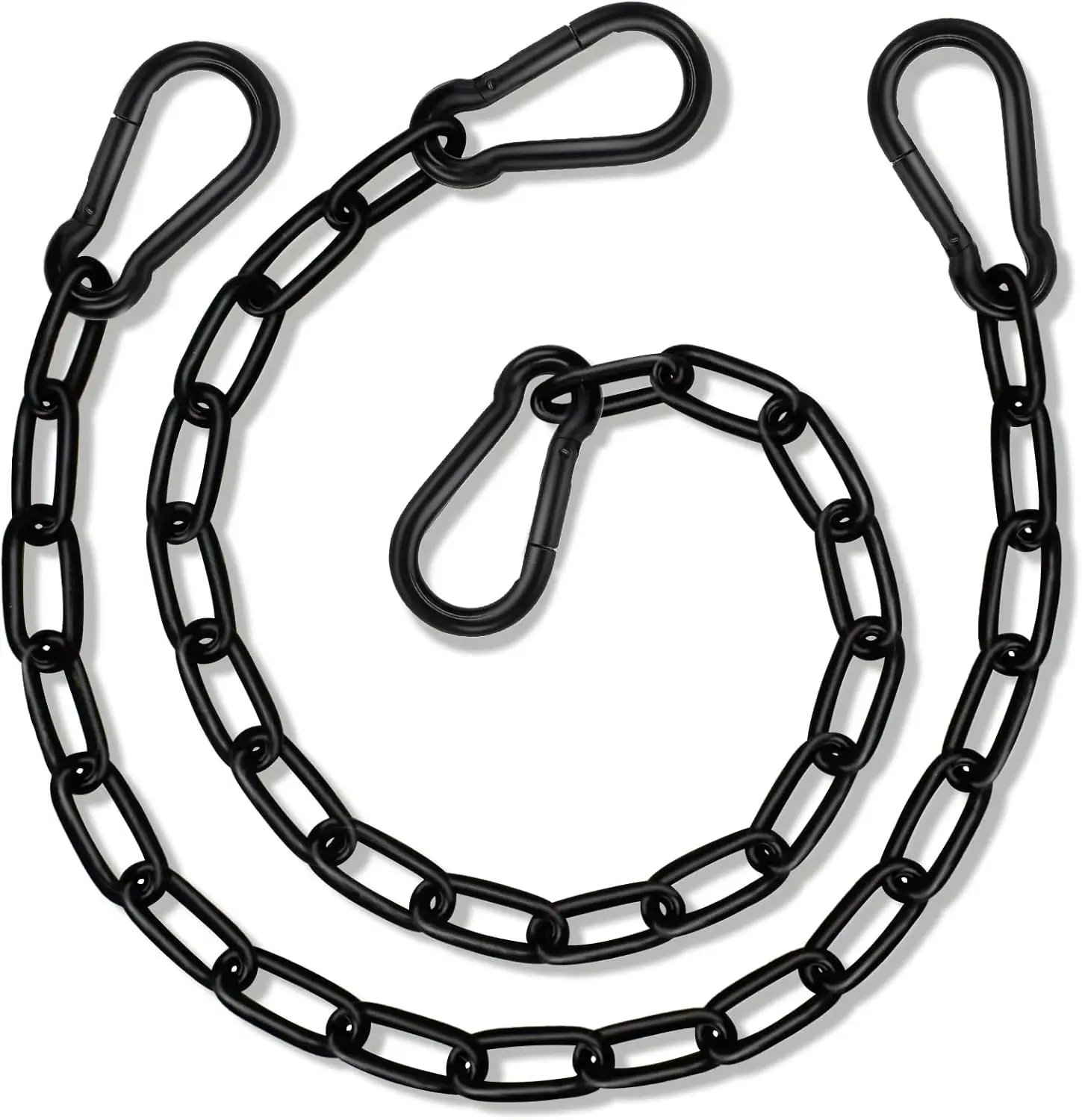 

Hanging Swing Chain 25.6In, 2 Pa Heavy Duty 1000Lb Acity, Hammo Extender Kit With 4 Carabiners For Punching Bags, Swing Chairs