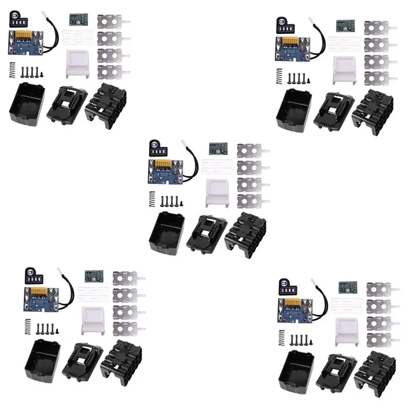 ABUH-5X BL1890 Li- Battery Case PCB Charging Protection Circuit Board Shell Box BL1860 For 18V