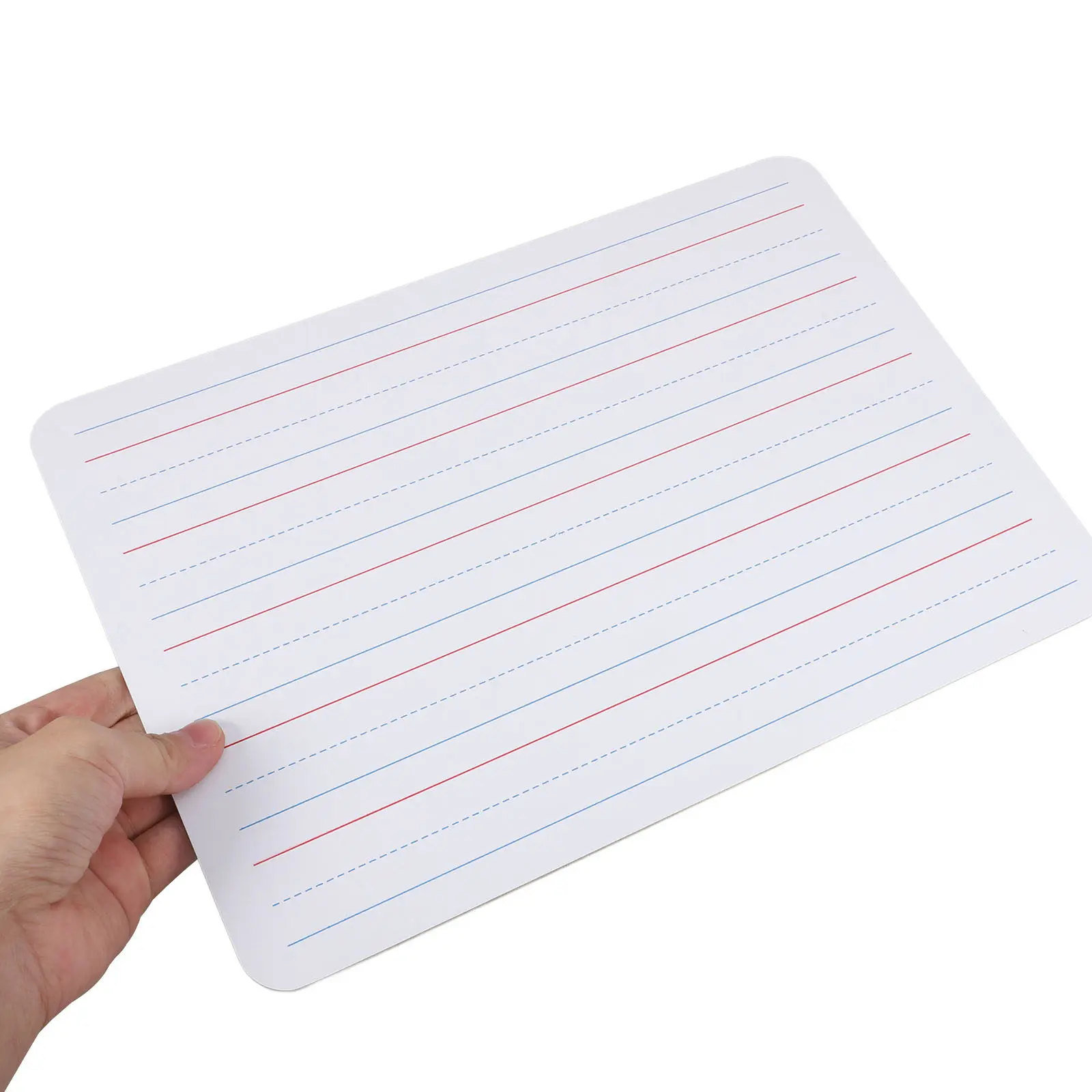 2Pcs Dry Erase Board Double Sided Small Whiteboard Blank Side for Drawing Lined Side for Writing Practice Reusable Early