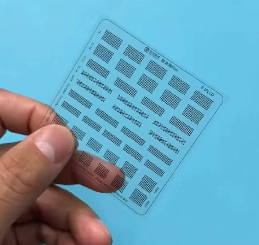 AMAOE F-IPLCD Screen Green Oil Film Stencil Mesh dla iPhone Green Oil BGA Ball Planting Template Screen IC Repair Tool — zdjęcie 4