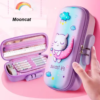 Wodoodporny piórnik 3D z hasłem Wysokiej jakości ładne pudełko do przechowywania Przenośne pudełko na długopisy o dużej pojemności Studenci