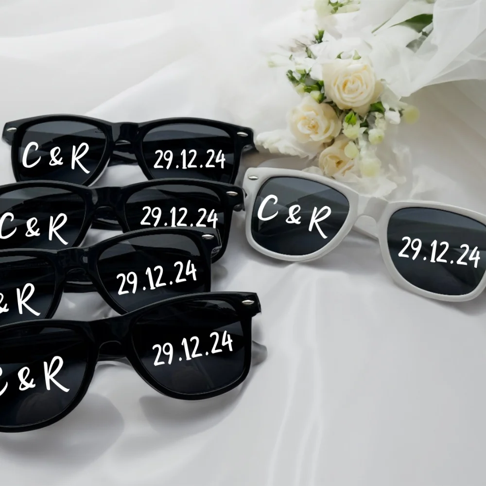 

5/10 Pcs Personalized Wedding Sunglasses Bride Bridal Bridesmaid Gift Glasses Custom Couple's Name Bachelorette Party Decor