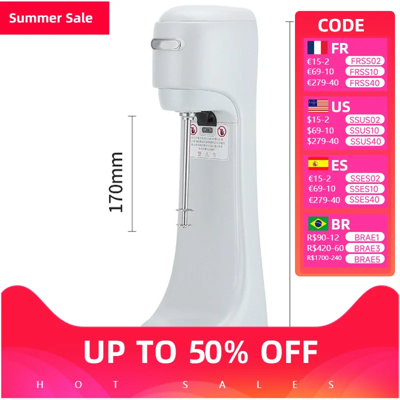 

Milkshake machine Commercial large capacity 1000ML fully automatic milk tea mixer Roasted milk electric mixer