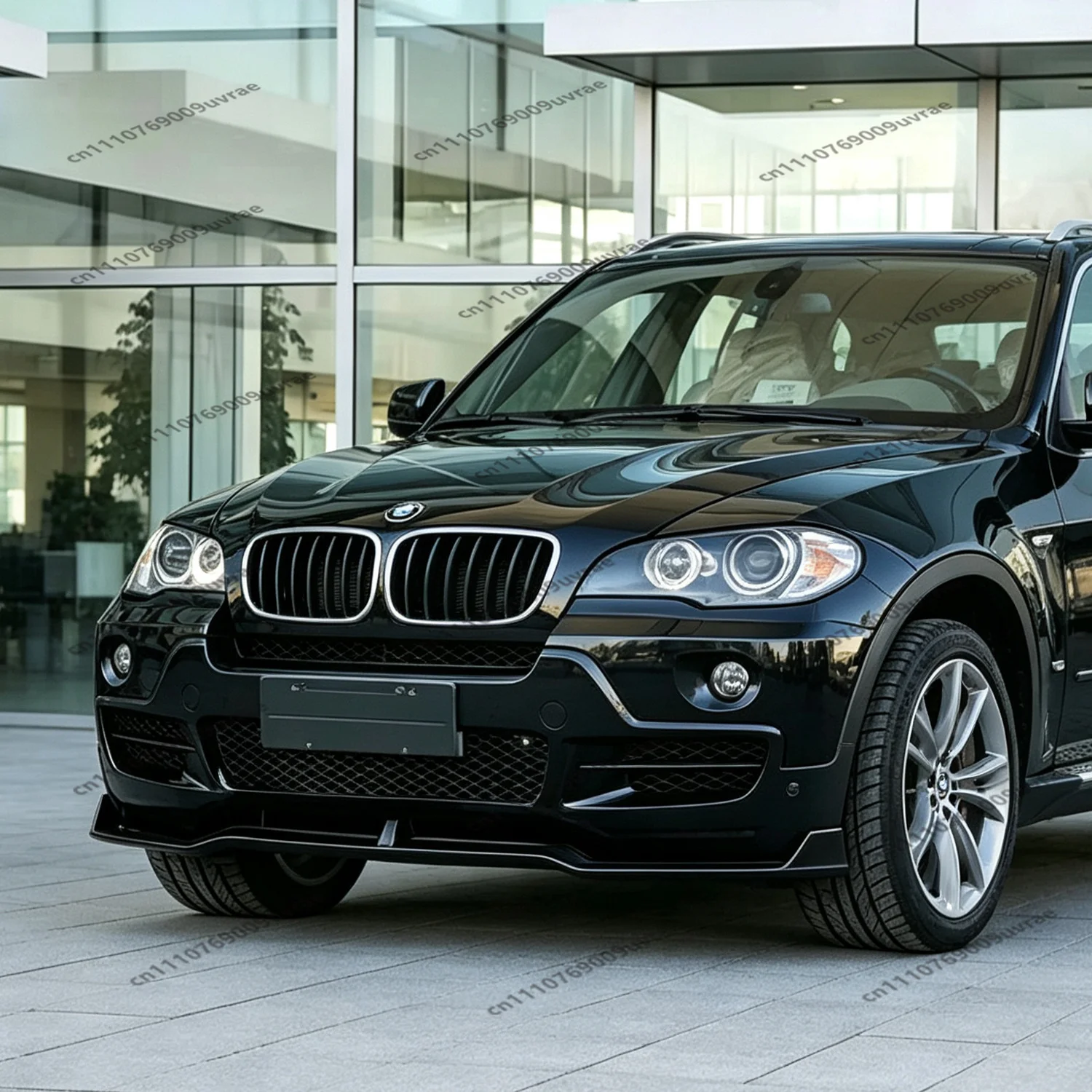 Gloss Black MT Style Front Bumper Splitter Lip Spoiler Diffuser For BMW X5 E70 Standard 2006-2009 Pre-Facelift Bodykits Tuning