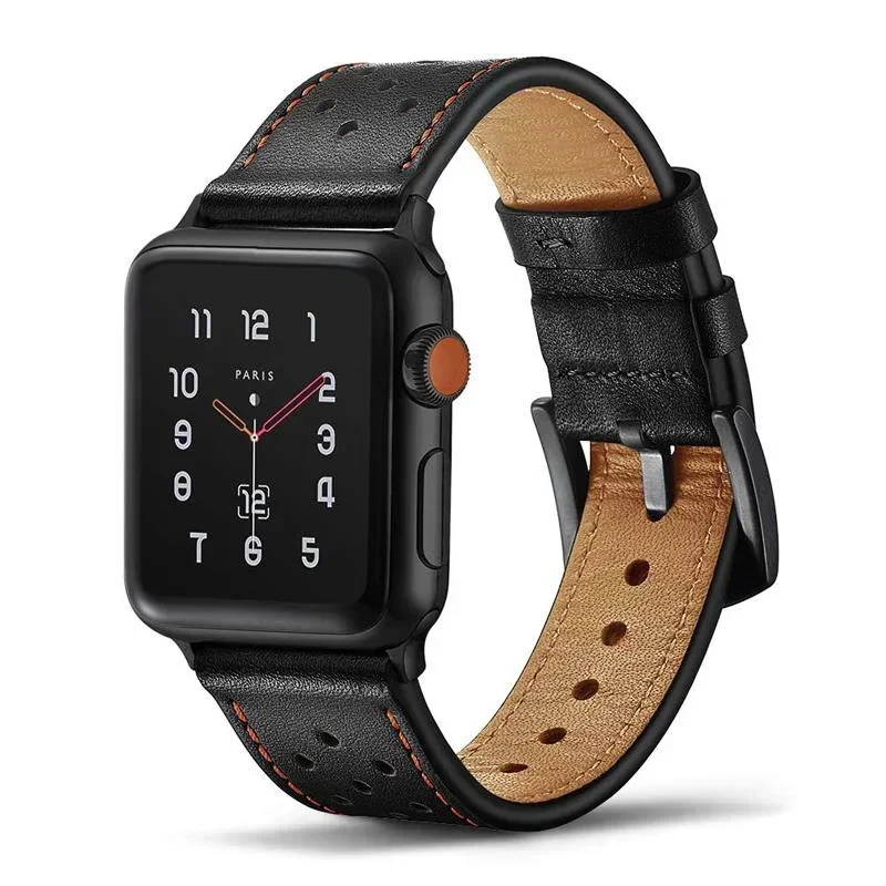Cinturino in pelle per cinturino Apple watch 45mm 44mm Ultra2 49mm 40mm 42mm 38/41mm 44 45mm Retro bracciale iWatch serie 9 8 7 4 5 6 3 se