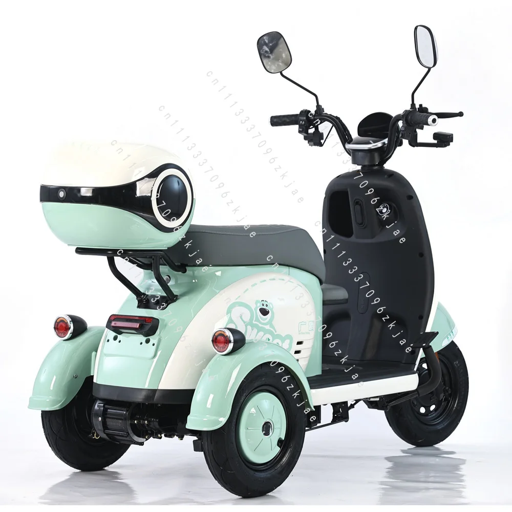 Electric Scooter 3 Wheel 600W Vintage Cargo Electric Tricycle Bike for Adults
