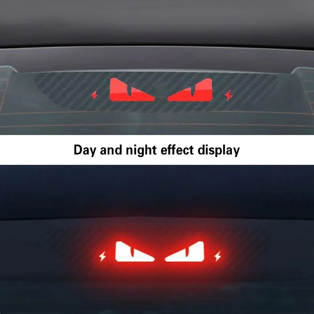 

1PCS Car Stickers Top Tail Light Emblem For Tesla Y Stickers Auto Mounted Brake Light Projection Board Decal for Tesla Model 3