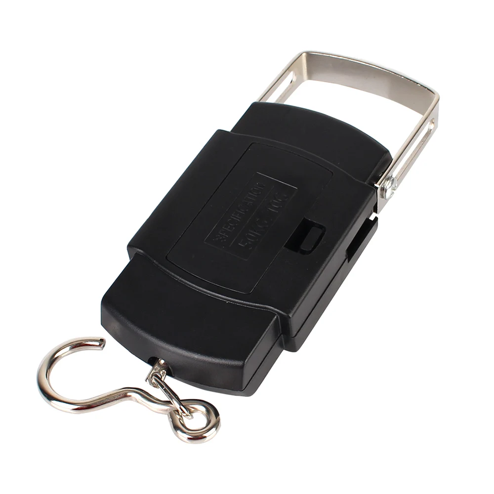 เครื่องชั่งน้ำหนักแบบดิจิตอลแขวน110lb แบบพกพา50กก./พกพาได้สำหรับกระเป๋าเดินทางและกระเป๋าเดินทางเครื่องมือชั่งน้ำหนักแอลซีดี