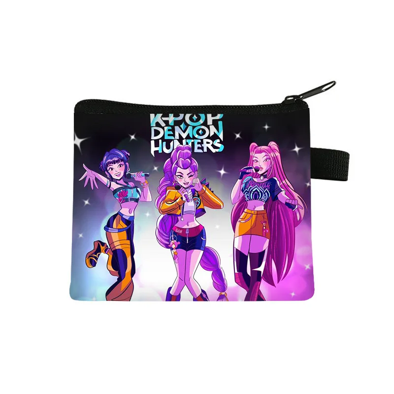 أنيمي Kpop شيطان الصيادين الحقيبة هنتركس رومي زوي ميرا محفظة لطيف صغير محفظة نسائية للعملات المعدنية تخزين حقيبة صغيرة للأطفال هدايا عيد الميلاد #4