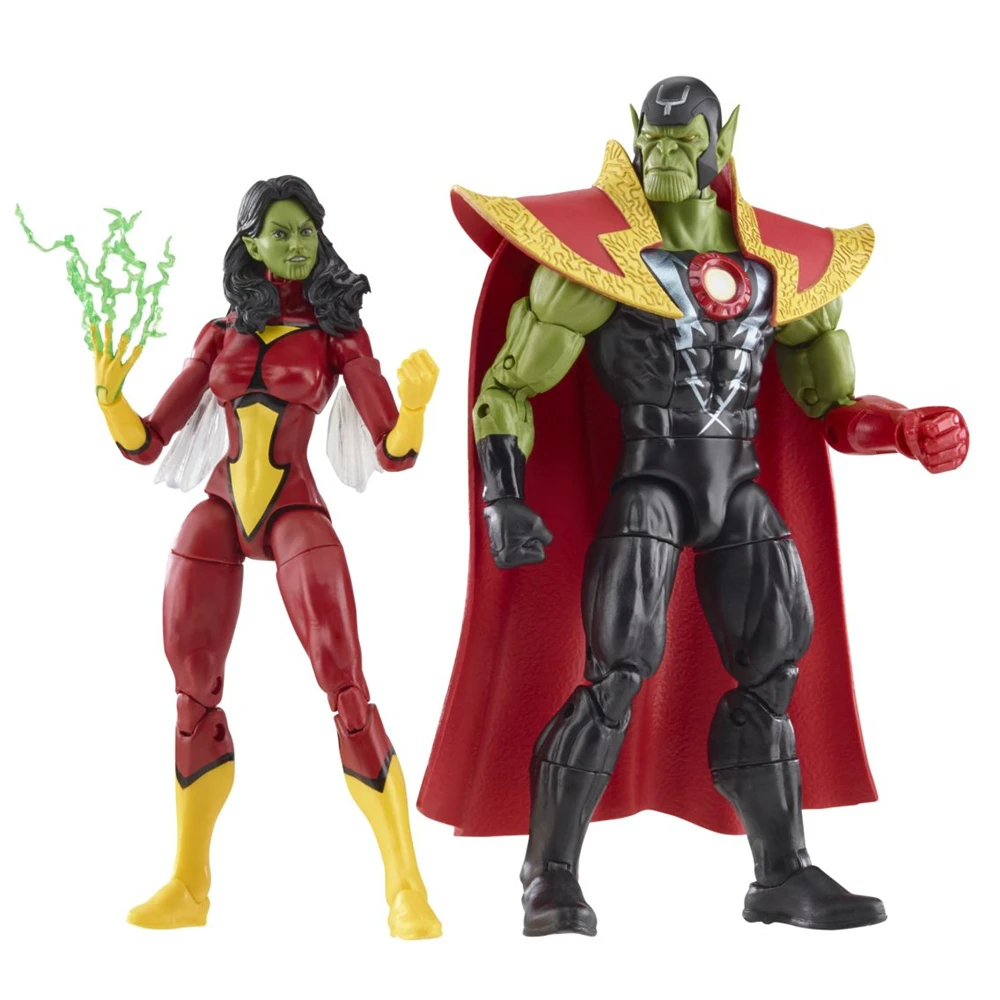 Hasbro Marvel Legends The Avengers 60th Anniversary Skrull Queen and Super-Skrull 2-Pack 6-Inch Action Figure Birthday Gift