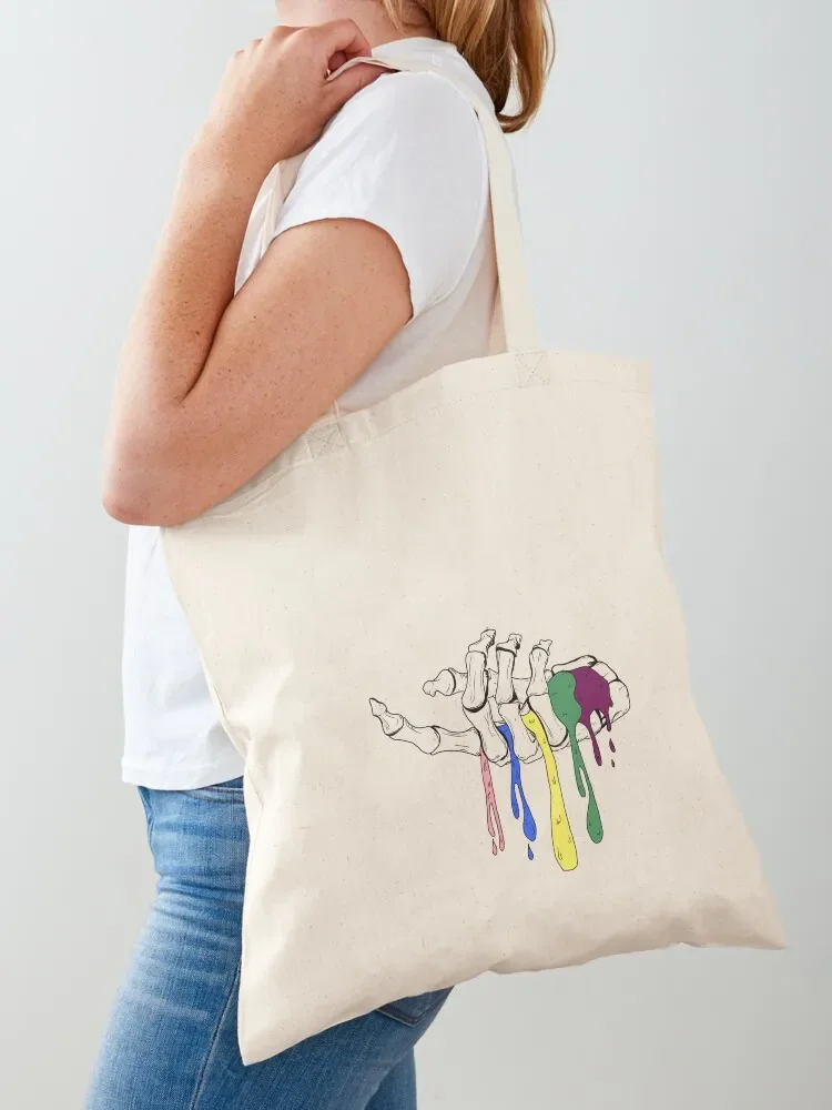 self titled skeleton hand Tote Bag the tote bag university shopper bag Women's bags