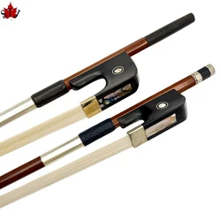 1 pcs Best France/Germany style brazilwood students 3/4,4/4 upright double bass bow,white Horsehair horsetail