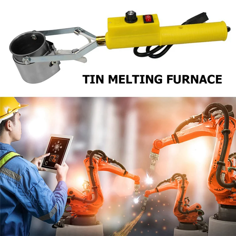 AA63 HOT 300W Tin Melting Solder Pot Handheld Soldering Repair Furnace Adjustable Temperature Desoldering Pot Tool EU Plug Easy