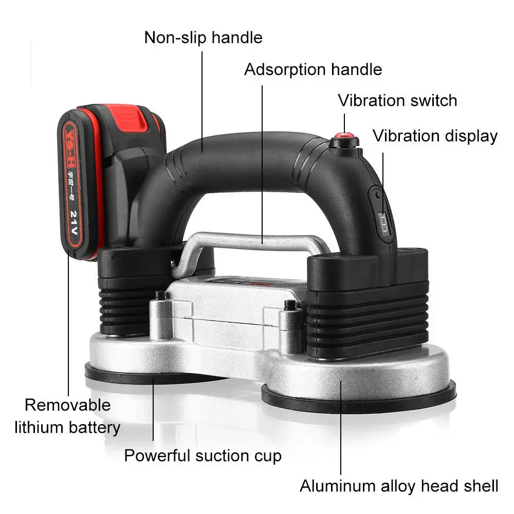 60-120mm Tiling Tiles Machine Tiles Vibrator 5 Speed Adjustable Suction Cup Automatic Floor Vibrator Leveling Tool With Battery