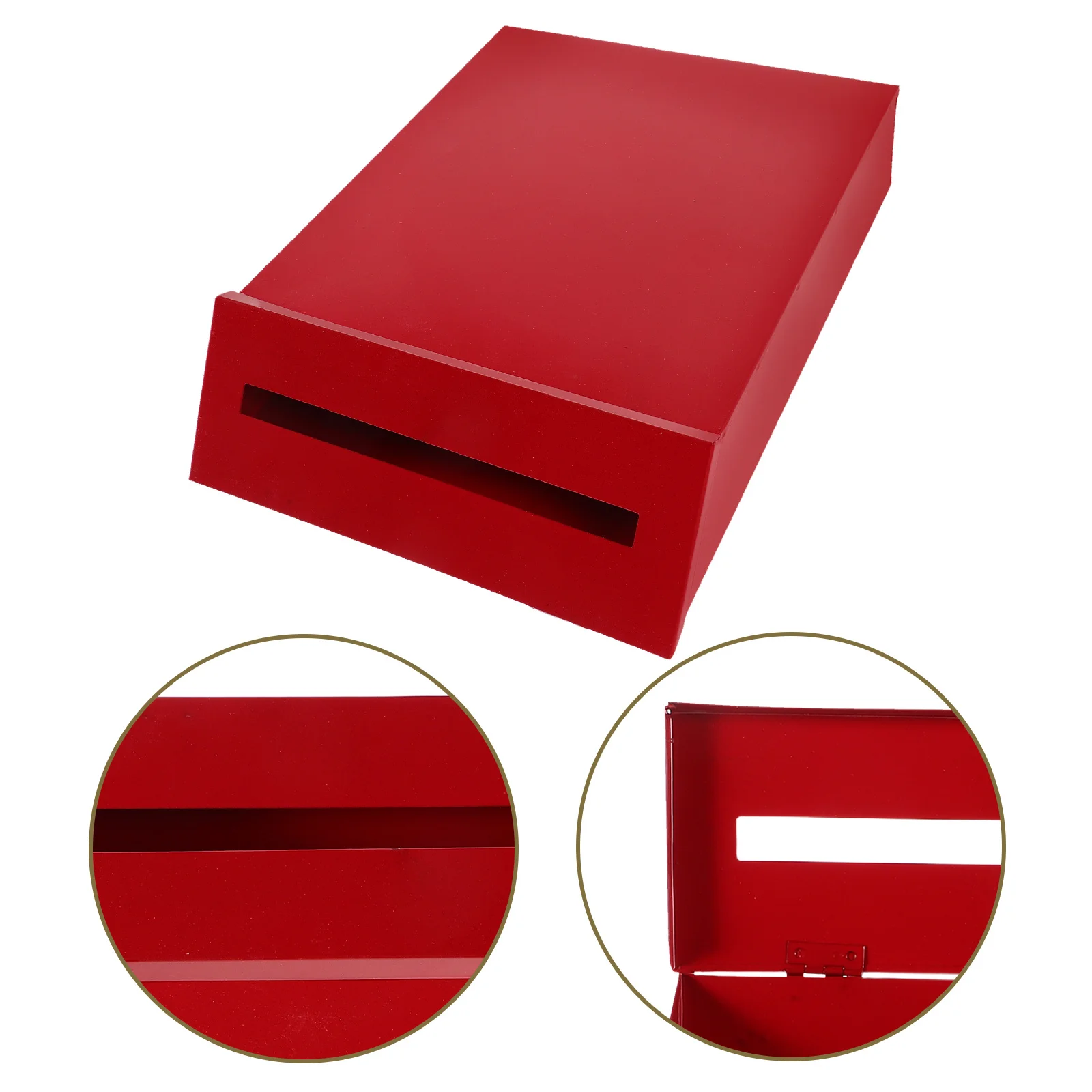 

Wall Mounted Mailbox Retro Vintage Iron Letterbox Decorative Red for Home Office Outdoor Use Farmhouse Style Secure Storage