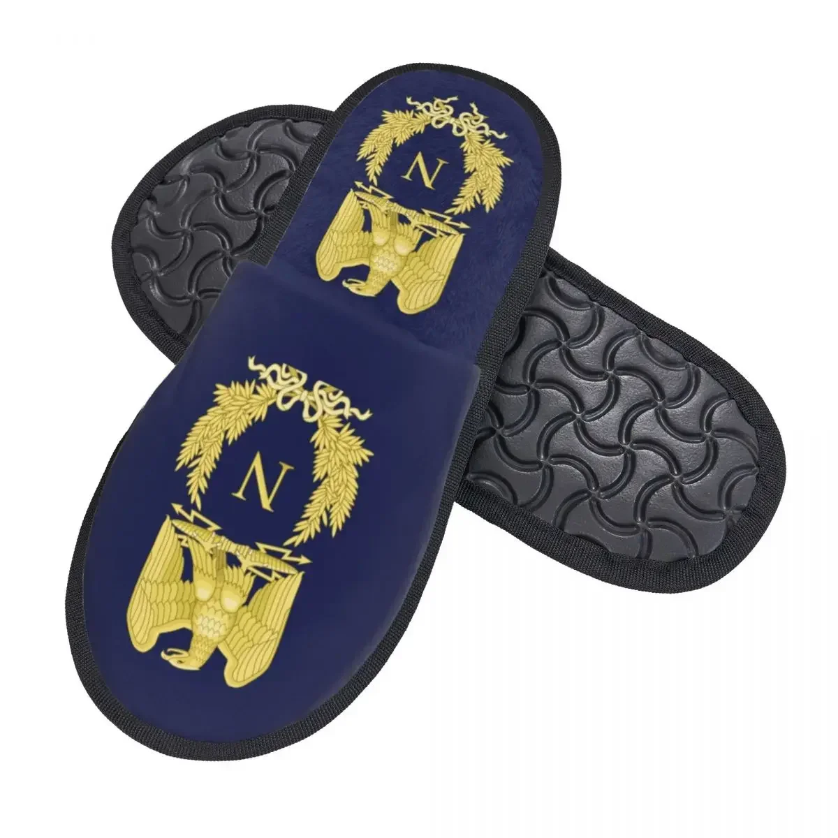 Französisch Emlem Napoleon Bonaparte Haus Hausschuhe Frauen bequeme Memory Foam Frankreich Adler Flagge Slip auf Spa Slipper Schuhe