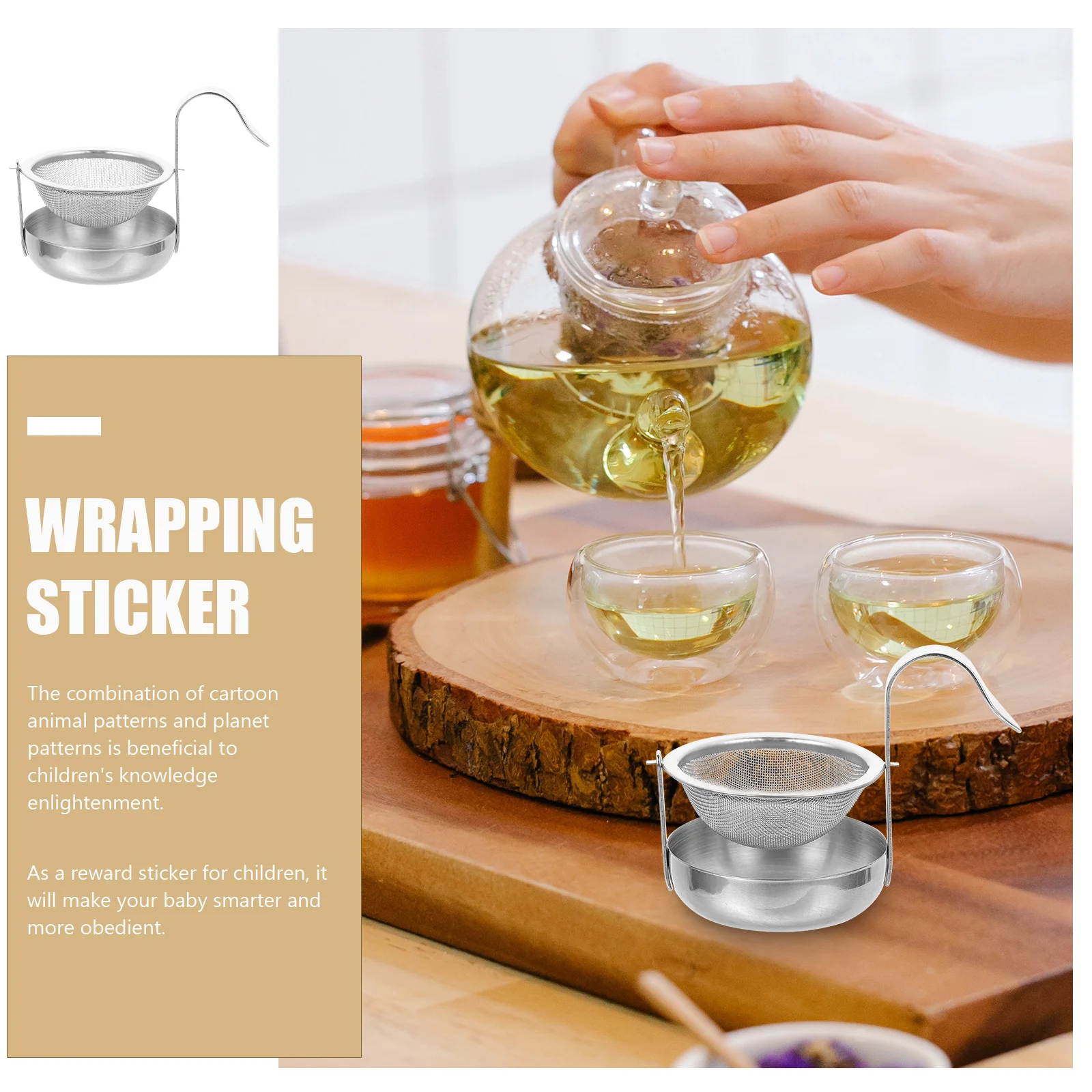

Stainless Steel Tea Infuser Loose Tea Steeper Fine Mesh Rotating Design For Home Office Kitchen Herb Spices Brewing Tool