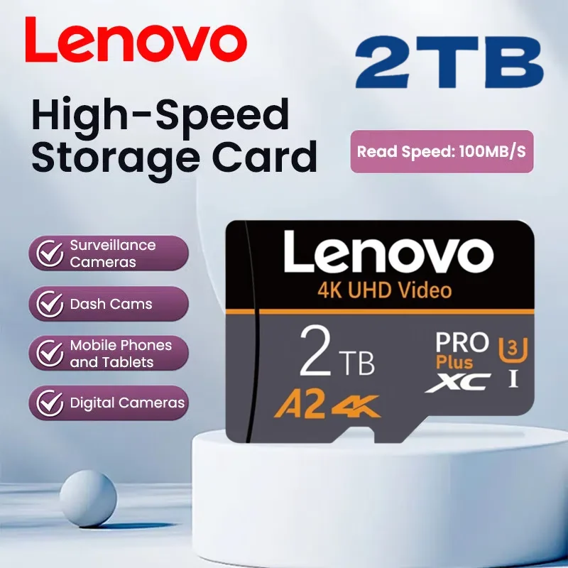 بطاقة ذاكرة Lenovo 2TB Micro TF SD 512GB 1TB بطاقة ذاكرة 256GB 128GB SD A2 U3 محسنة لسطح البخار/ROG Ally Gaming 170 برميل/الثانية للقراءة #1