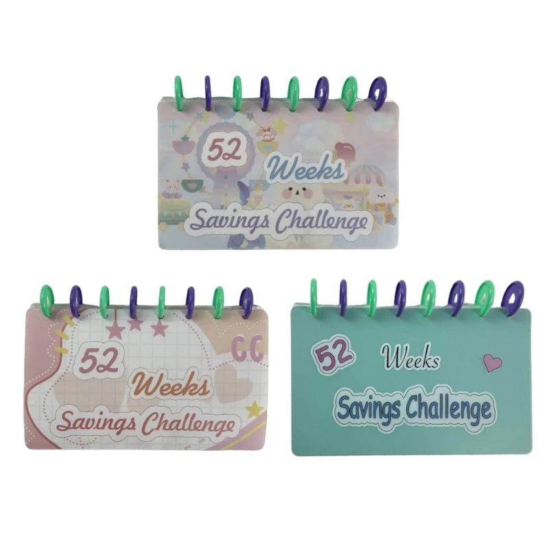 Raccoglitore budget impermeabile in PVC per risparmio da 52 settimane Raccoglitori per risparmio denaro Dropship