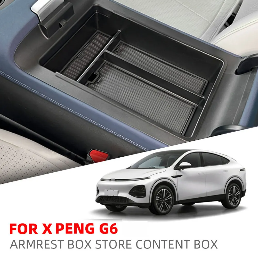 Car Armrest Storage Box for Xpeng G6 X Peng Organizer Central Console Storage Box Container Tray Interior Accessories
