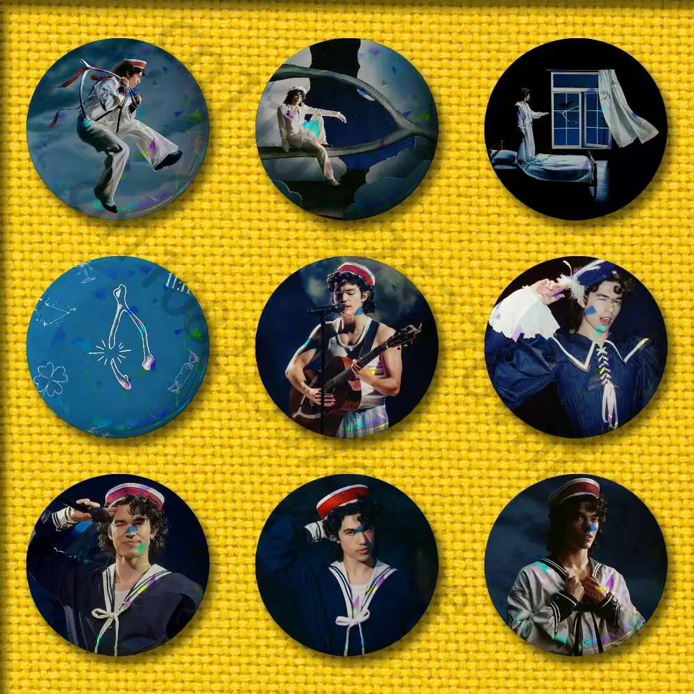 C-Conan Gray Wishbone Badges 75mm 25mm 44mm 32mm 58mm Round Pin Brooch Souvenir Clothes Cosplay Gift Accessories