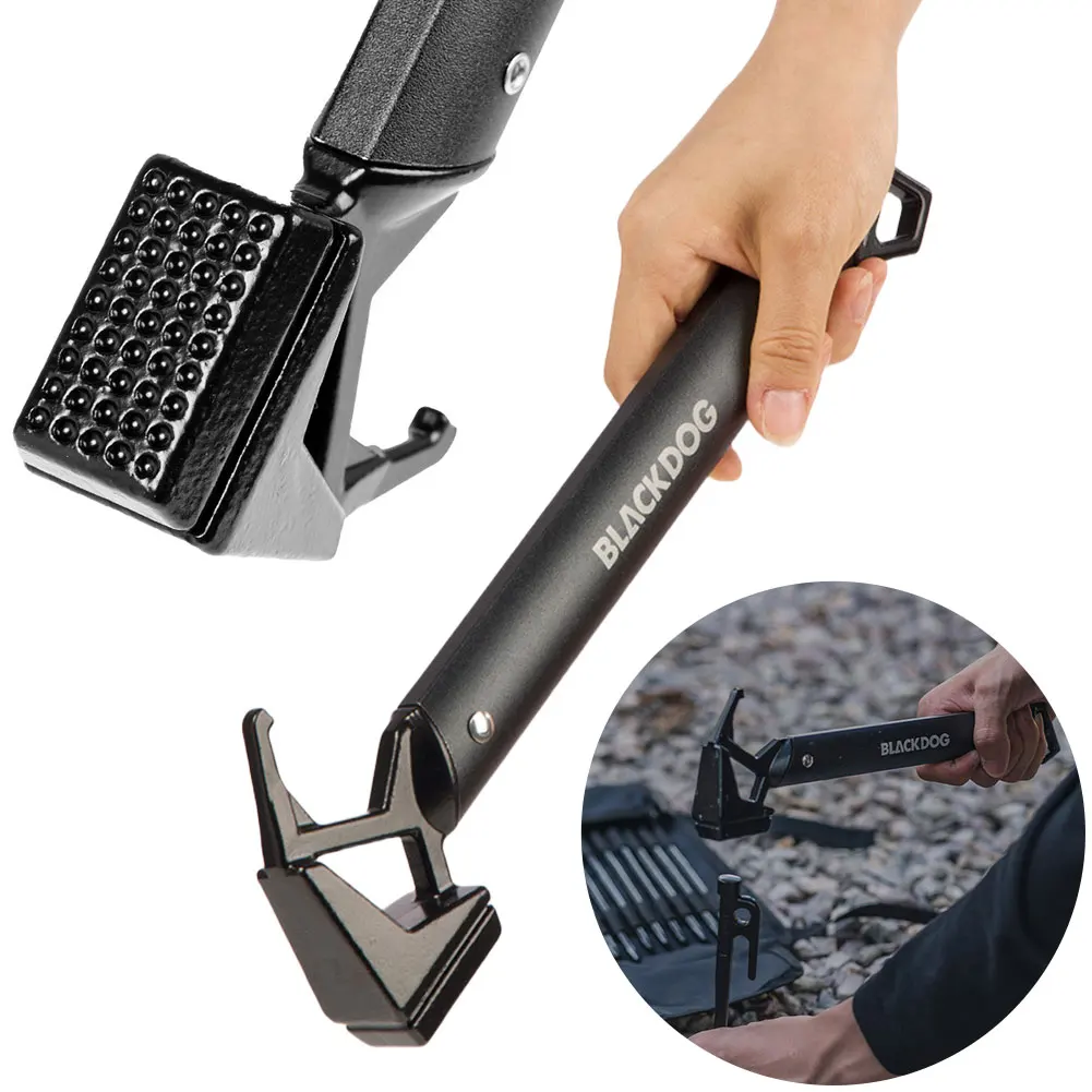 

Outdoor Camping Hammer Non-Slip Ground Nail Awning Hammer Aluminum Alloy Portable Camp Hammer for Hiking Camping Gardening
