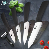 Ceramic Knife 3 4 5 6 inch Chef Utility Slicer Paring Ceramic Knives Set+Fruit Peeler Black Zirconia Blade Kitchen Accessories