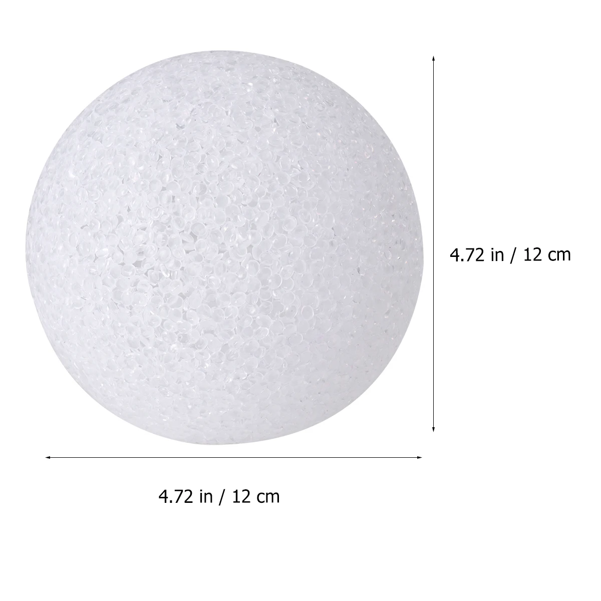 

12CM 7 Colors LED Glow Ball Round Crystal Ball Beautiful Night Lamp for Annual Meeting Stage Performance (White)