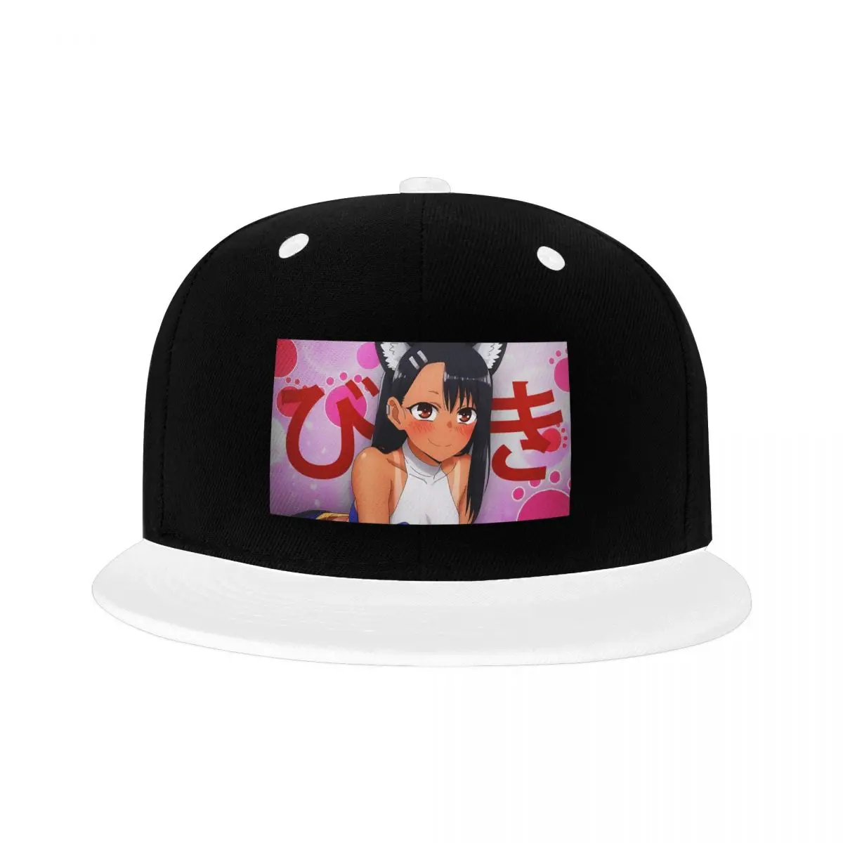 New Don't Toy With Me Miss Nagatoro Flat Brim Hat Embroidery Baseball Cap Hip Hop Hat