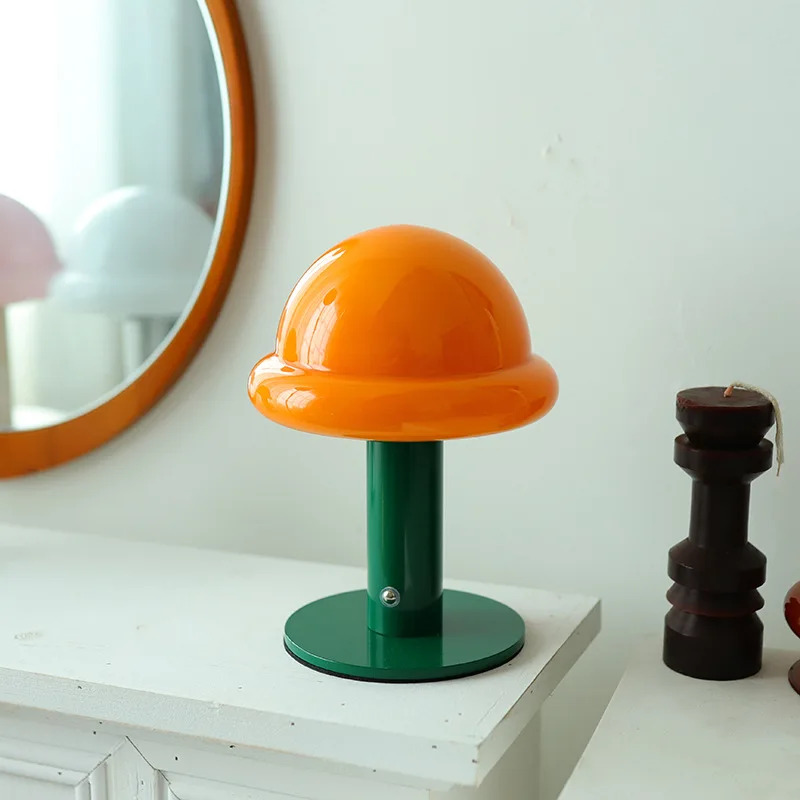 新製品オリジナルデザインガラス製キノコ型充電式ナイトライト韓国ブロガー風オーナメント装飾ライトナイトライト