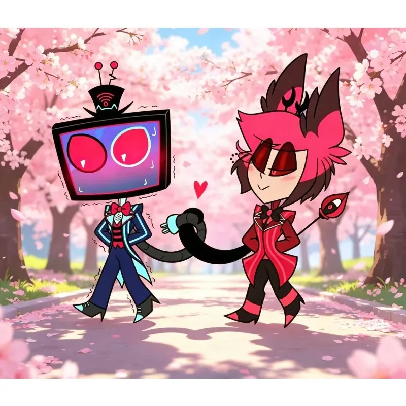 

Standee for Hazbin Hotel Vox Alastor Acrylic Standee Double Sided Printed Cute Vivid Chibi Style Desk Ornament for Anime Fans