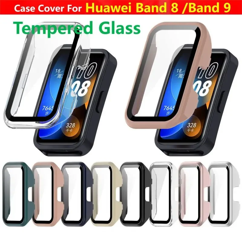 Tempered Glass Case For Hawwei Band 9 8 Samrt Watch Strap Full Bumper Protective Cover Screen Protector Band8 Band9 Shell Film