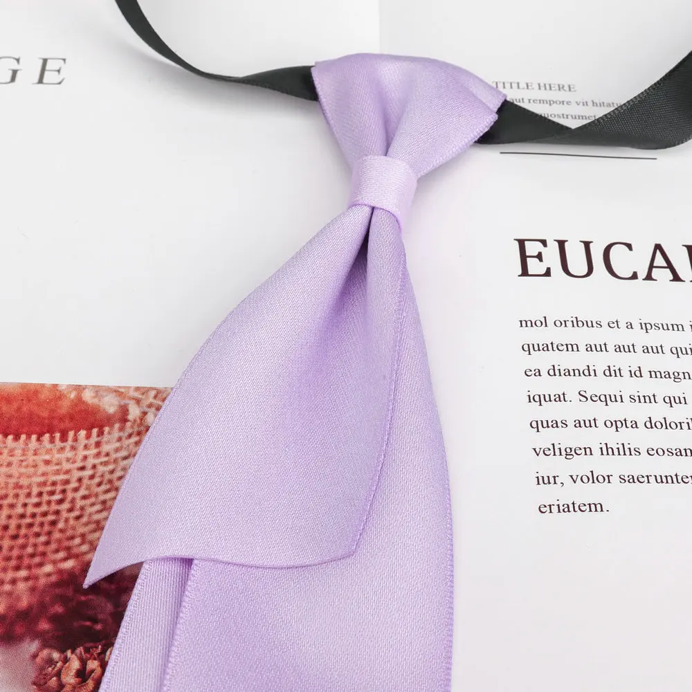 22 cm einfache Bonbonfarbene Krawatte für Herren und Damen, Business-Kleid, College-Stil, Hemd-Fliege für Damen, niedliche Hochzeits-Hals-Accessoires – Detail 2