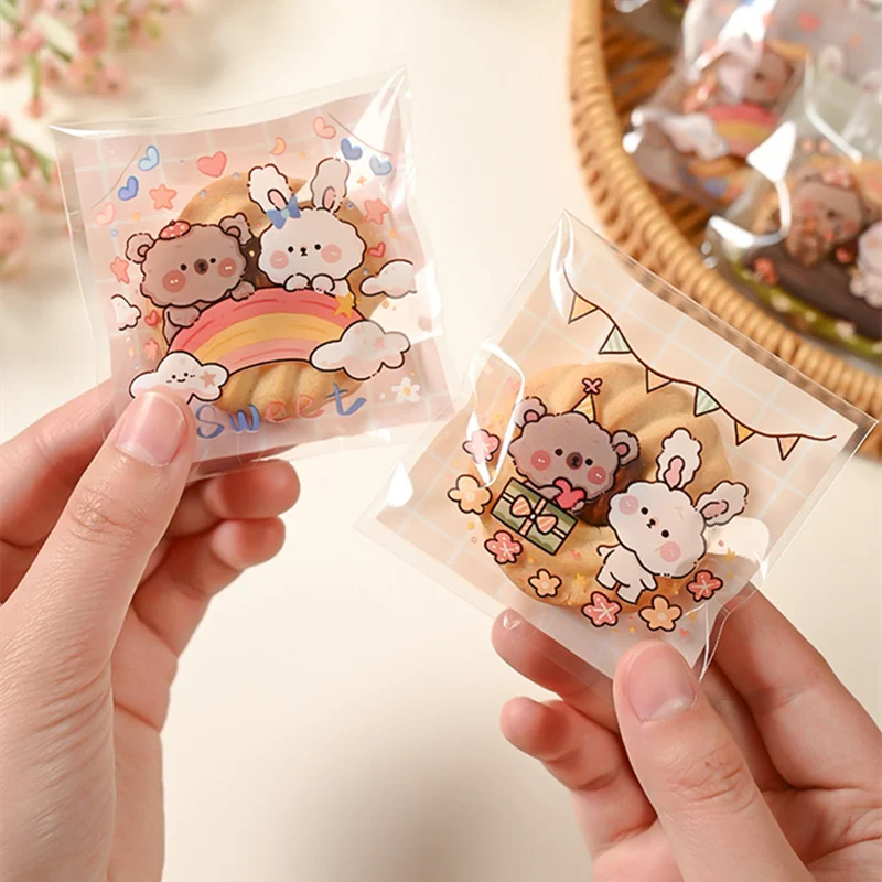 LBSISI Life,7x7+3cm,Candy Cookie Bags,For Nougat,Wedding,Self Adhesive Bag,ewelry Gift Poly Small Plastic Soap Package,100pcs