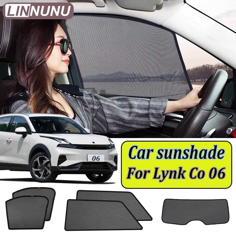 

Linnunu Car Sunshade Magnetic Mesh Curtain Side Window Sun Shade Uv Protection Visor Summer for Lynk & Co 06 Lingke 06 2024 2025