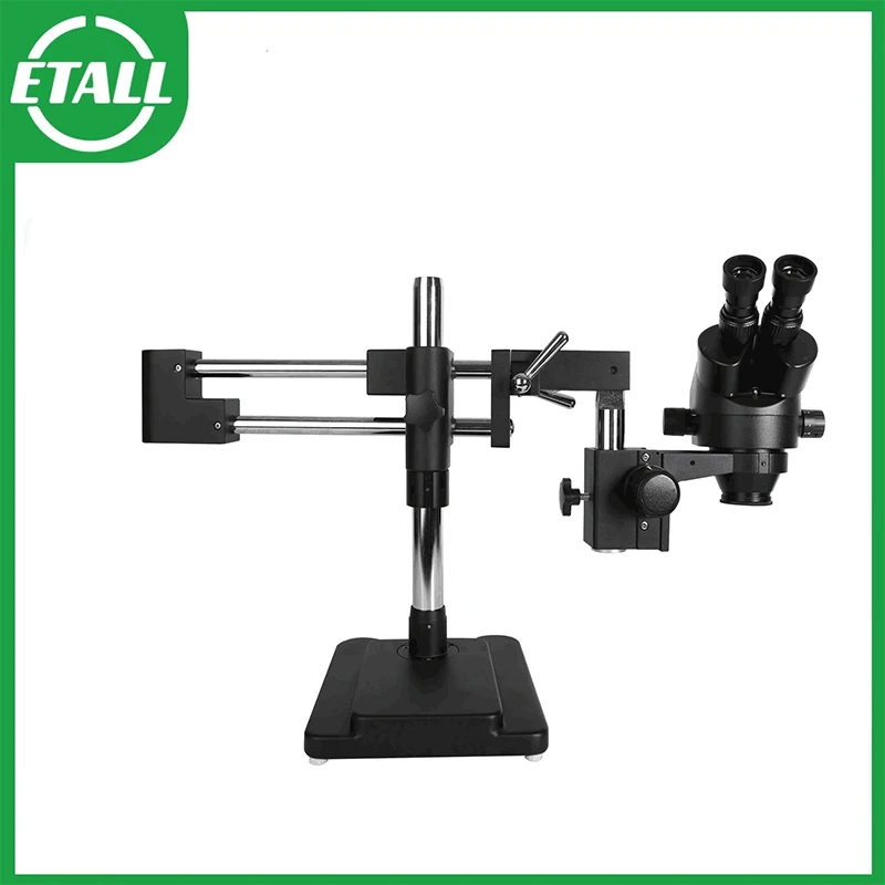 Kaisi 37045 Trinocular Microscope Set Lens Dual Arm Double Boom Stand For Industrial PCB Repair