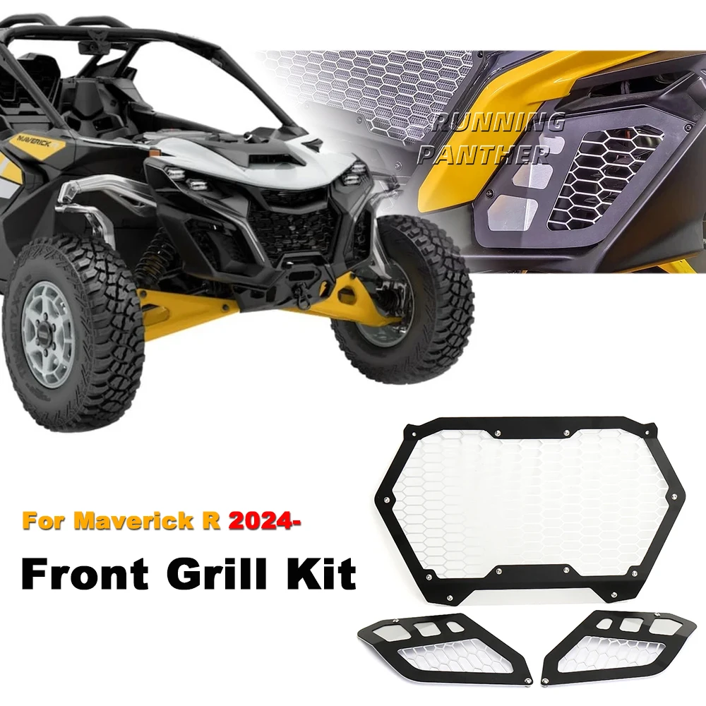 

Maverick R Accessories Front Grill Kit Black New UTV For Can-Am MAVERICK R 2024 2025